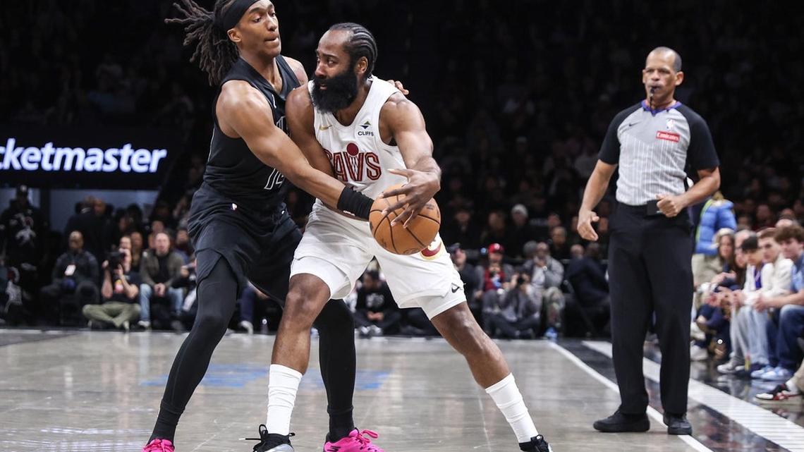 James Harden, Cavaliers hand Nets eighth straight loss 