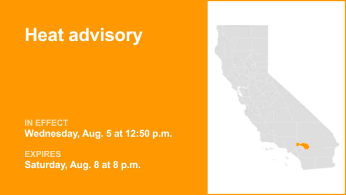 UPDATE: Heat advisory affecting San Bernardino County Mountains until Sunday evening 