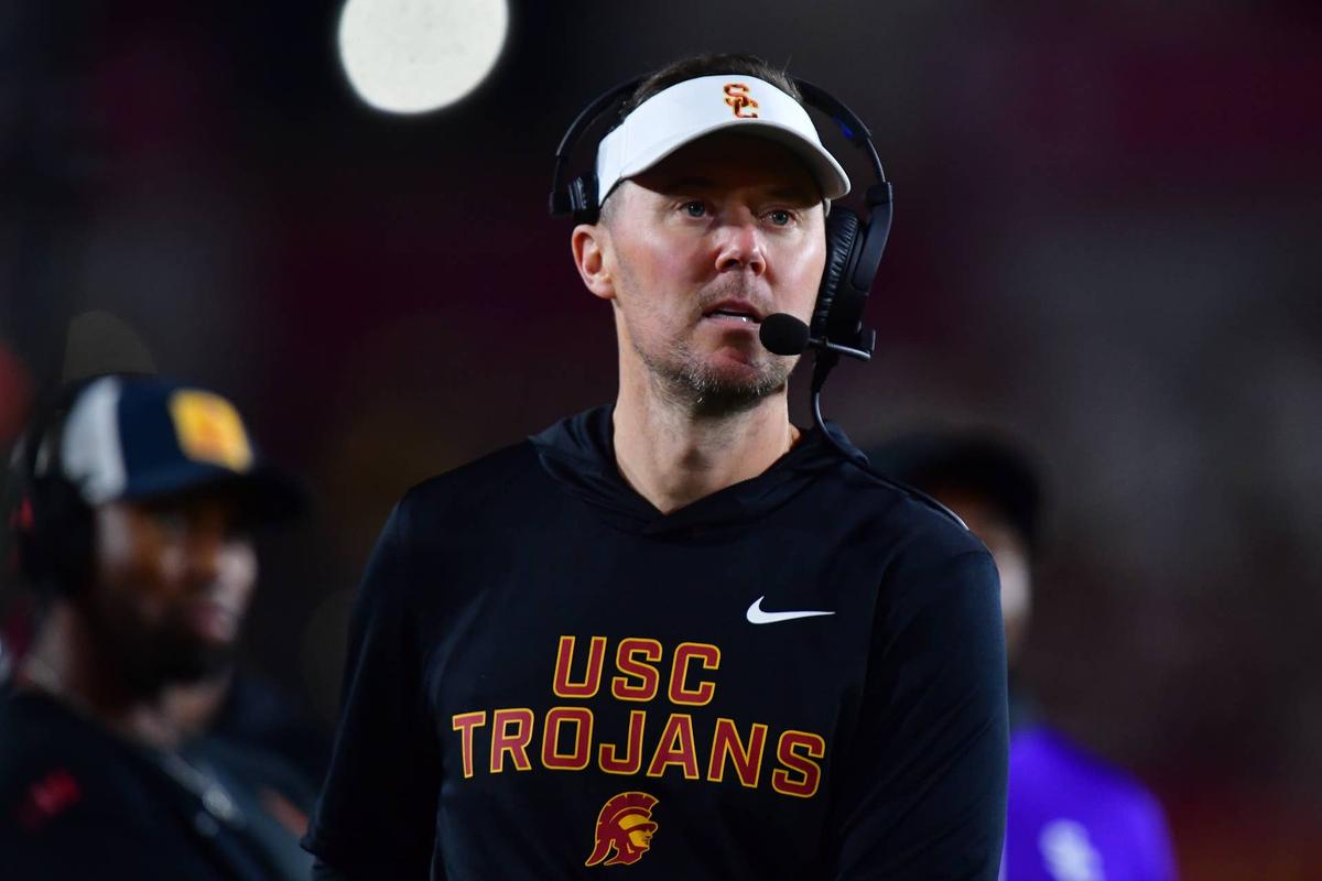  USC Trojans head coach Lincoln Riley. Gary A. Vasquez-Imagn Images