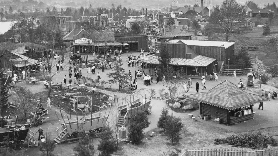 In 1960, C.V. Wood opened Freedomland U.S.A. in the Bronx at a cost of $65 million; it went bankrupt in 1964 