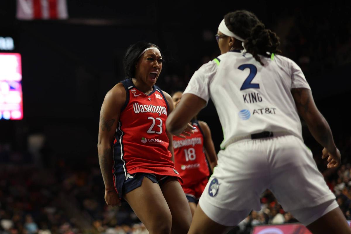  Washington Mystics guard Cotie McMahon (23) Geoff Burke-Imagn Images