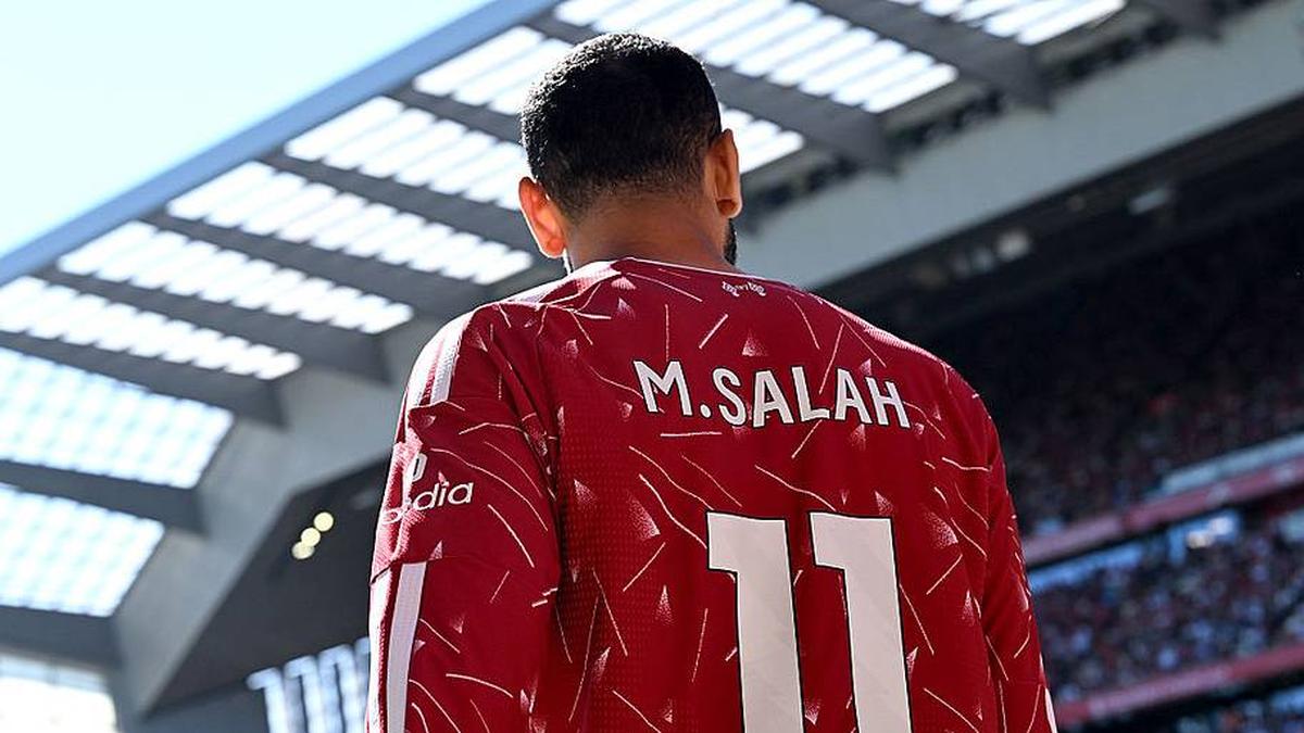  Mohamed Salah was in the mood on Sunday. | Liverpool FC/Getty Images 