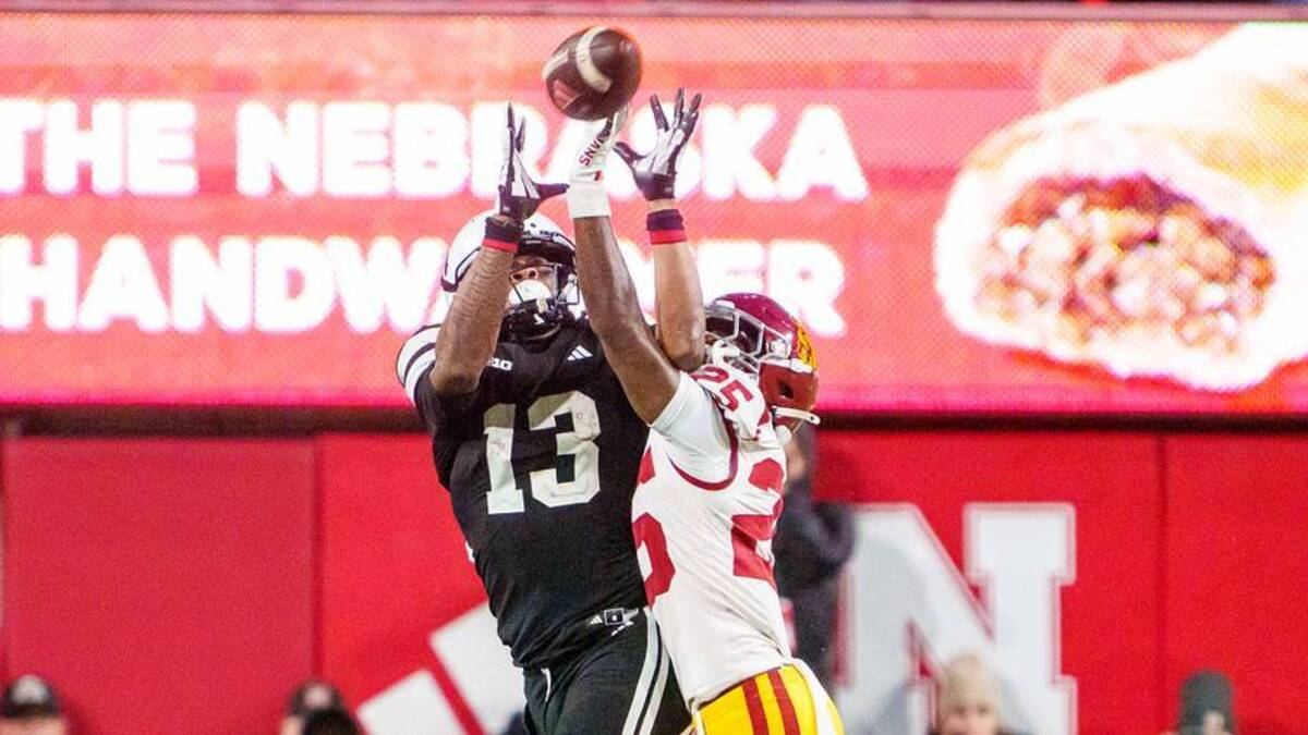  Nov 1, 2025; Lincoln, Nebraska, USA; Southern California Trojans cornerback Marcelles Williams (25) breaks up a pass to Nebraska Cornhuskers wide receiver Nyziah Hunter (13) during the fourth quarter at Memorial Stadium. Mandatory Credit: Dylan Widger-Imagn Images | Dylan Widger-Imagn Images 