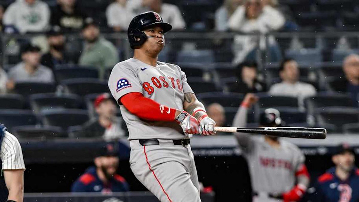 Rafael Devers never asked for a trade but was nevertheless dealt less than two seasons into a 10-year contract. | John Jones-Imagn Images 