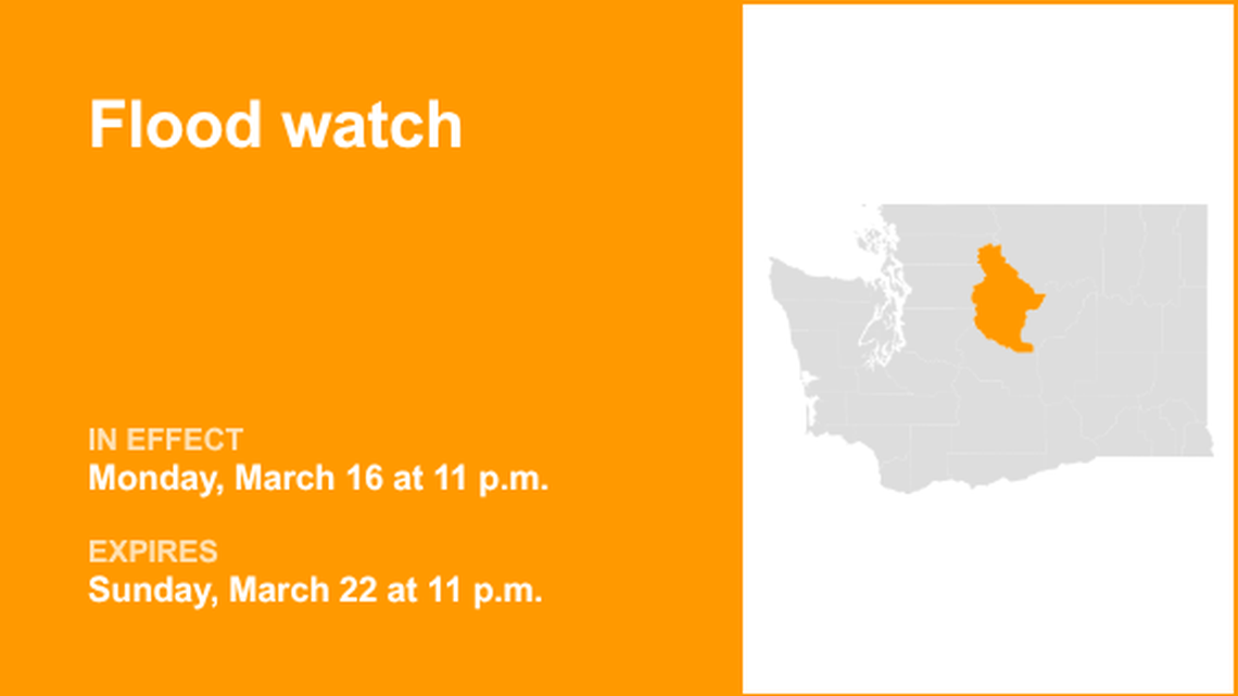 Flood watch affecting Chelan County from Monday to Sunday 