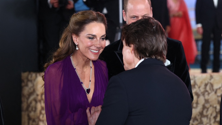 Kate Middleton Wears $66K Necklace While Sharing Sweet Moment With Tom Cruise 