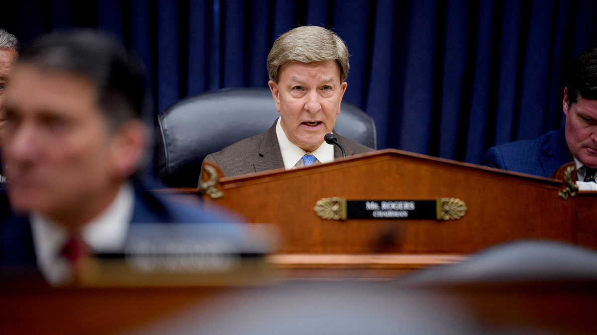 Chairman Rep. Mike Rogers (R-AL) speaks as U.S. Army Secretary Dan Driscoll and Army Vice Chief of Staff Gen. Christopher LaNeve  appear at a House Armed Services Committee hearing on Capitol Hill on May 15, 2026 in Washington, DC. The committee held a hearing to review the posture of the U.S. Army in review of the Defense Authorization Request for Fiscal Year 2027. (Andrew Harnik/Getty Images/TNS)