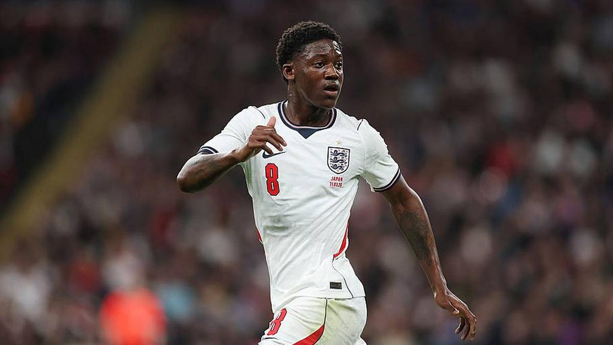  Kobbie Mainoo is back in the England fold. | Michael Regan/The FA/Getty Images 