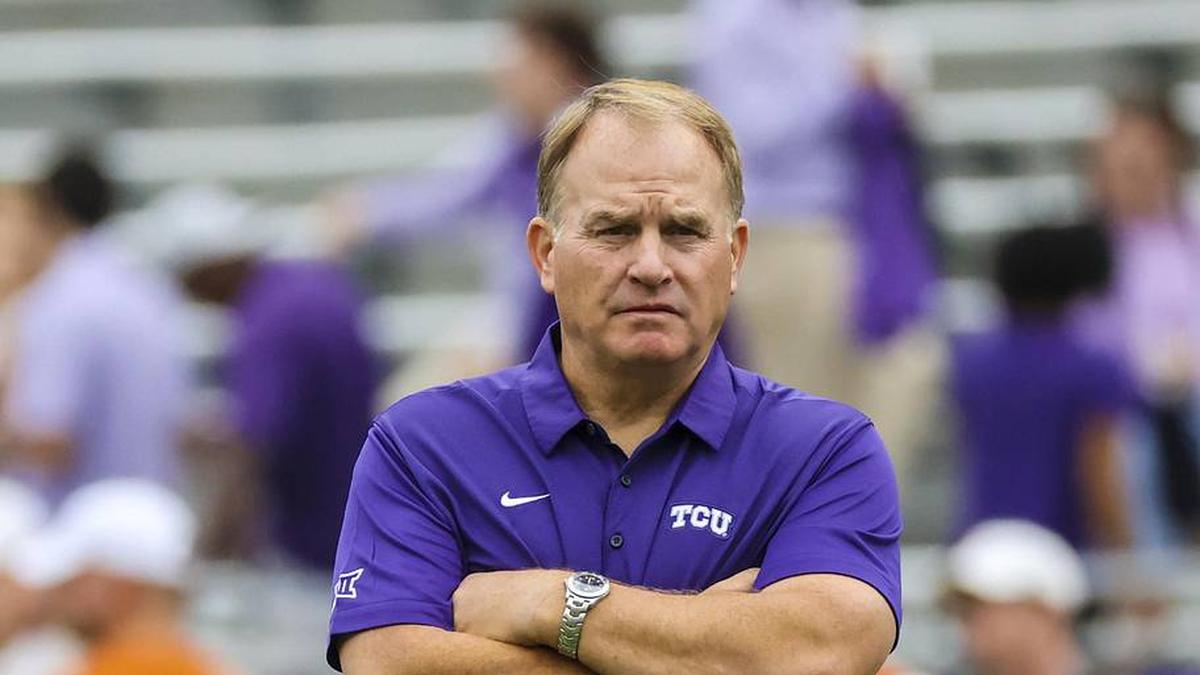  Oct 2, 2021; Fort Worth, Texas, USA; TCU Horned Frogs head coach Gary Patterson before the game against the Texas Longhorns at Amon G. Carter Stadium. Mandatory Credit: Kevin Jairaj-Imagn Images | Kevin Jairaj-Imagn Images 