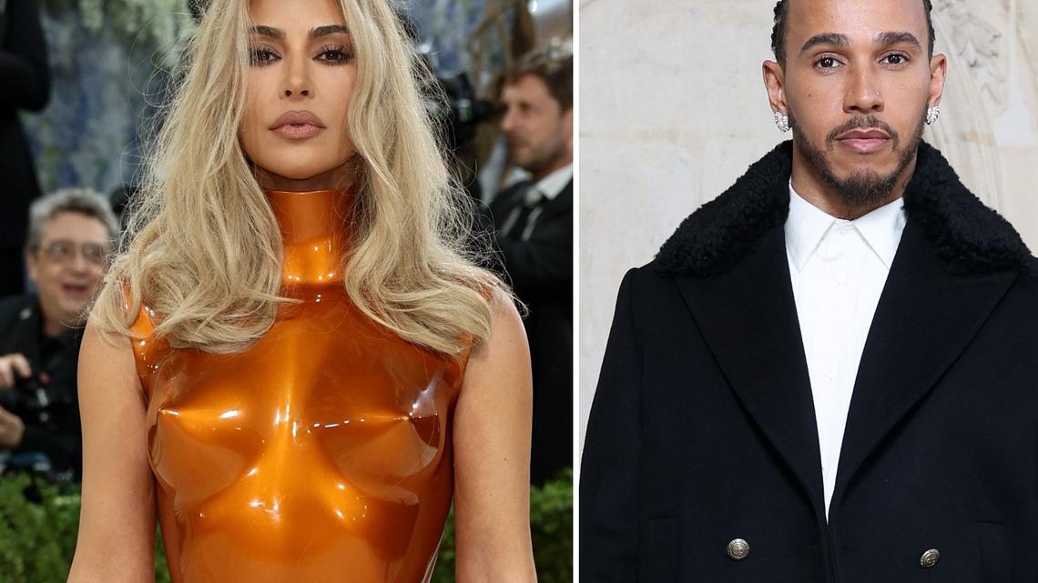 Kim Kardashian and Lewis Hamilton Hold Hands in Rare Public Outing 