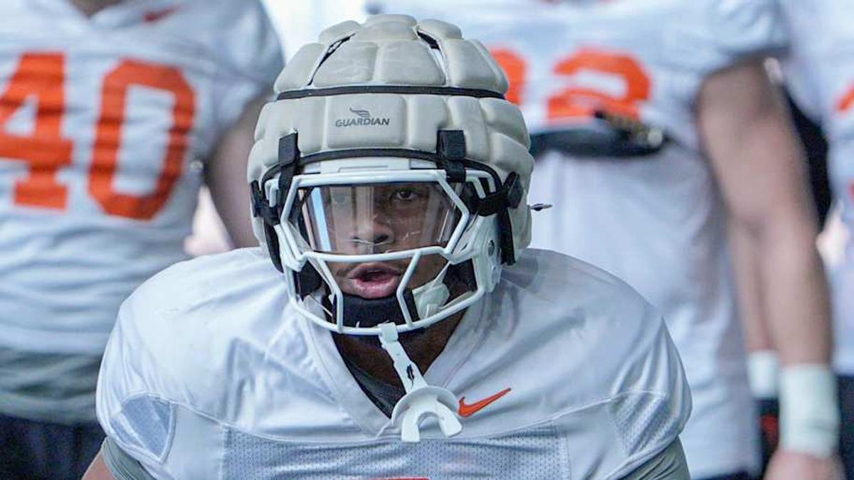  Isaiah Chisom (2) runs drills during Oklahoma State football practice in Stillwater, Okla., on Tuesday, March 24, 2026. | NATHAN J. FISH/THE OKLAHOMAN / USA TODAY NETWORK via Imagn Images 