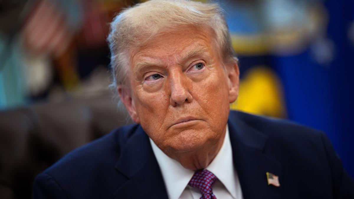 U.S. President Donald Trump speaks to members of the media as he signs executive orders during a media availability in the Oval Office of the White House on Sept. 5, 2025, in Washington, D.C.