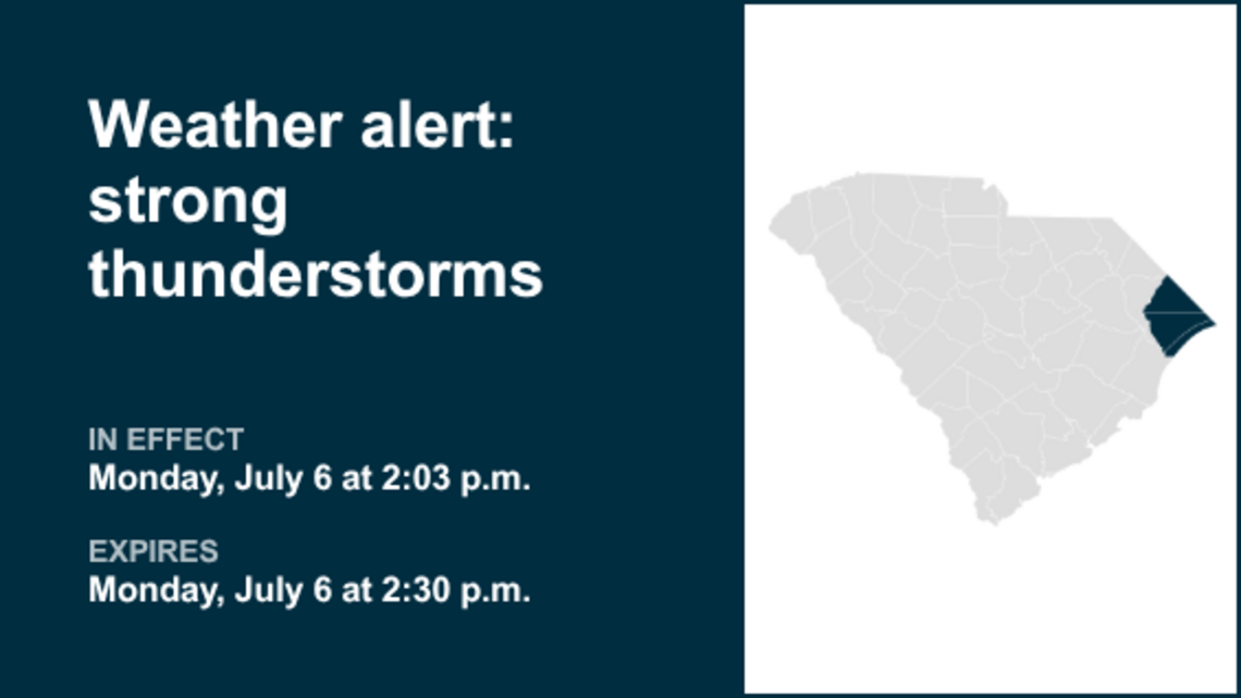 UPDATE: Pea-sized hail forecast with thunderstorms in Inland Georgetown Monday 