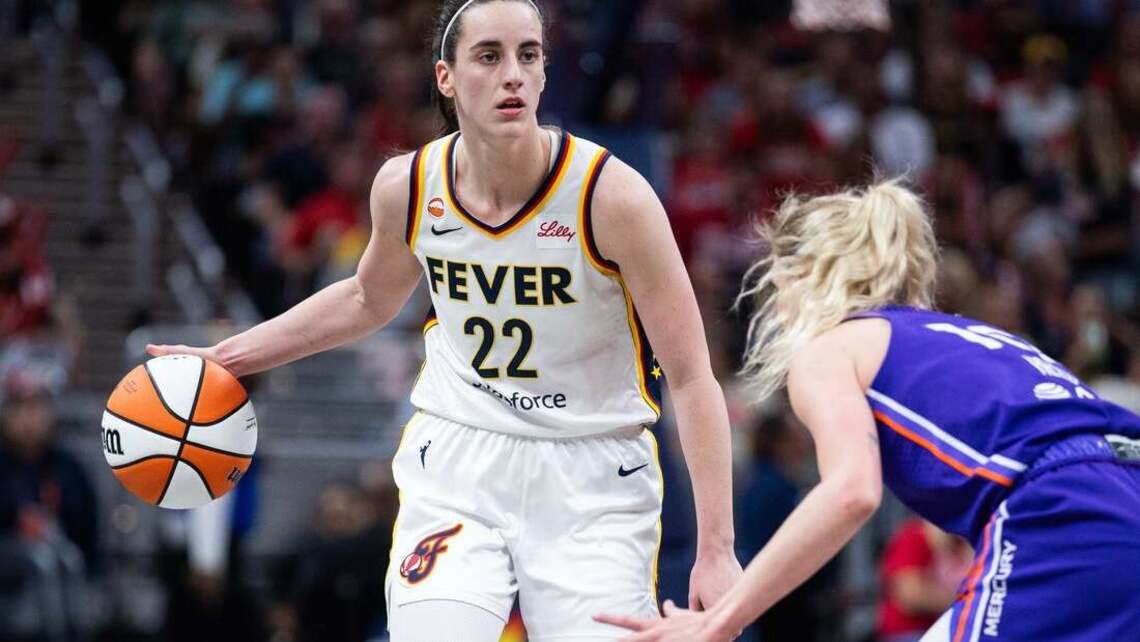 Caitlin Clark (back) in action vs. Sparks, will sit Thursday  