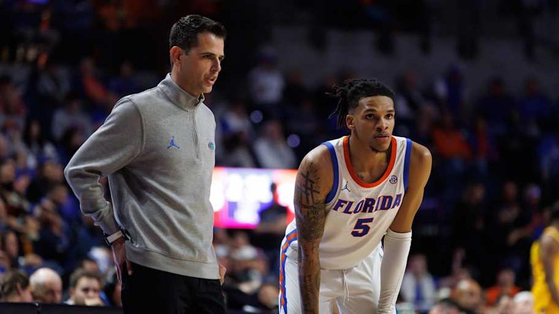  Todd Golden would reunite with former Florida guard Will Richard if he were to accept the head coaching job with the Warriors. | Matt Pendleton-Imagn Images 