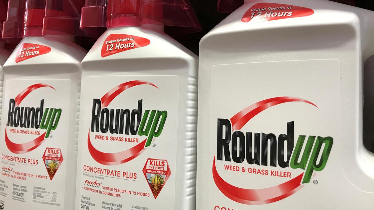 FILE PHOTO: Monsanto Co's Roundup is shown for sale in Encinitas, California, U.S., June 26, 2017.  REUTERS/Mike Blake/File Photo