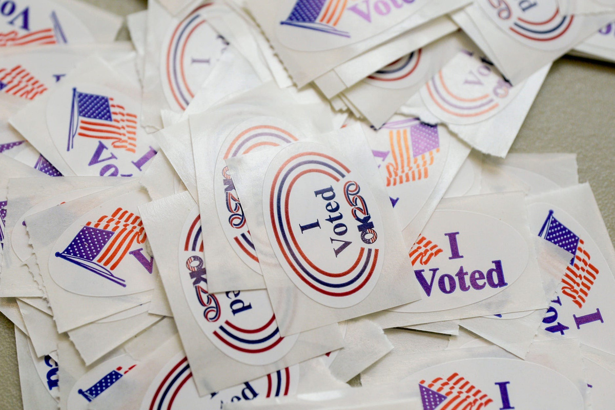 "I voted" stickers.