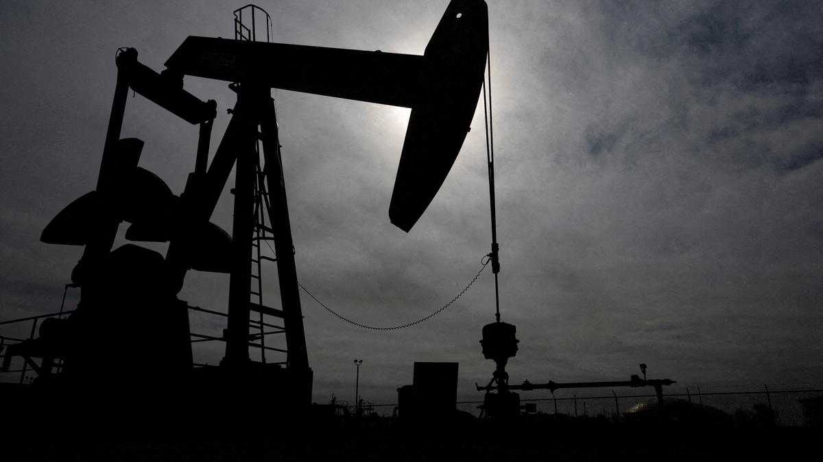 FILE PHOTO: A pump jack operates near a crude oil reserve in the Permian Basin oil field near Midland, Texas, U.S. February 18, 2025.  REUTERS/Eli Hartman/File Photo
