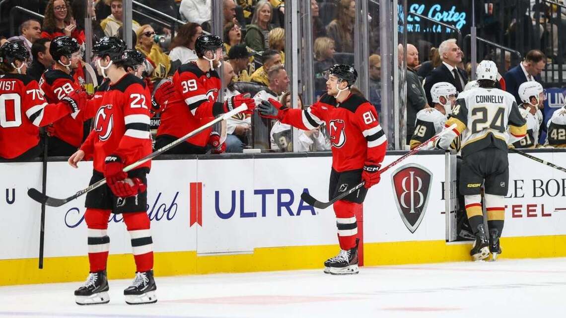 Arseny Gritsyuk, Jack Hughes score twice as Devils beat Knights 