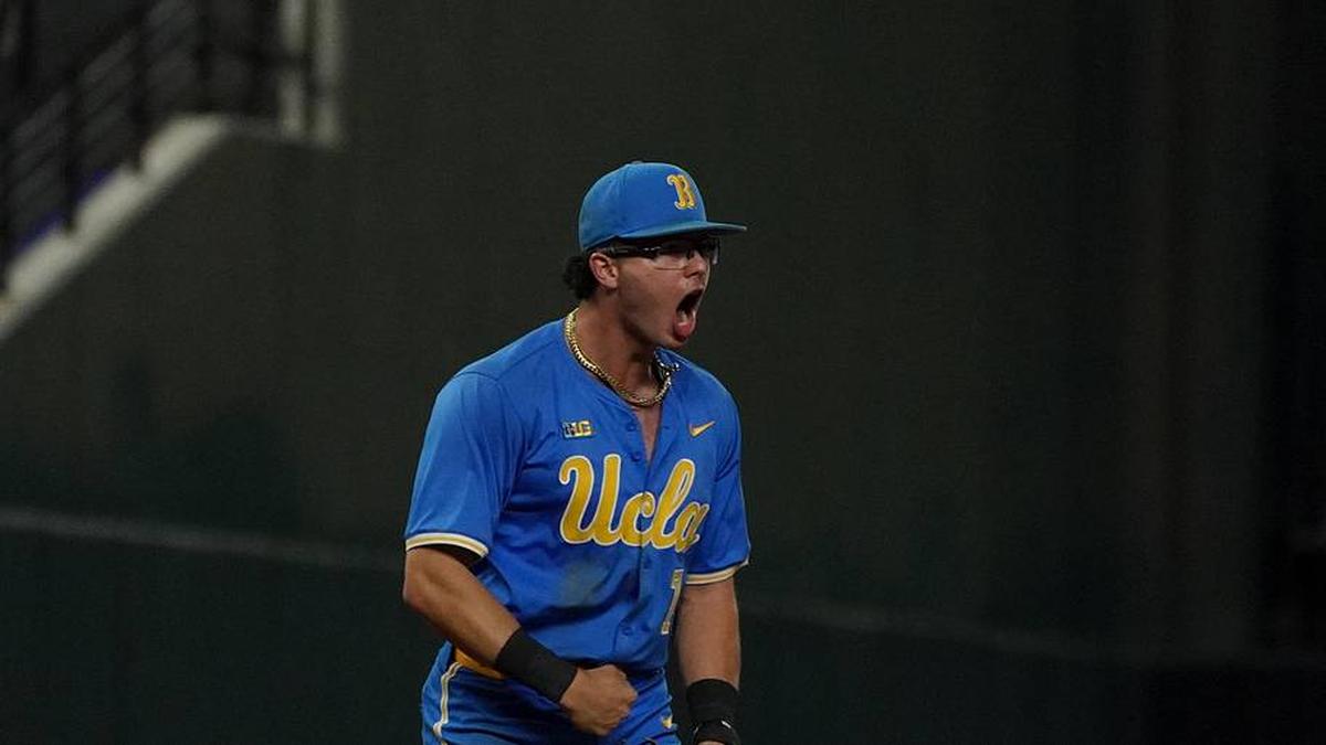  Mar 1, 2026; Arlington, TX, USA; UCLA Bruins against Mississippi State Bulldogs during the Amegy Bank College Baseball Series at Globe Life Field. Mandatory Credit: Dustin Safranek-Imagn Images | Dustin Safranek-Imagn Images 