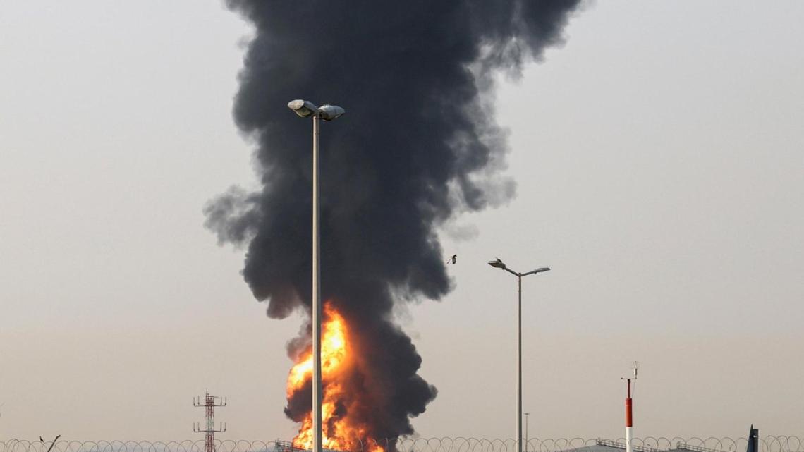 Iranian drone strike sets stategically key UAE oil trading hub on fire 