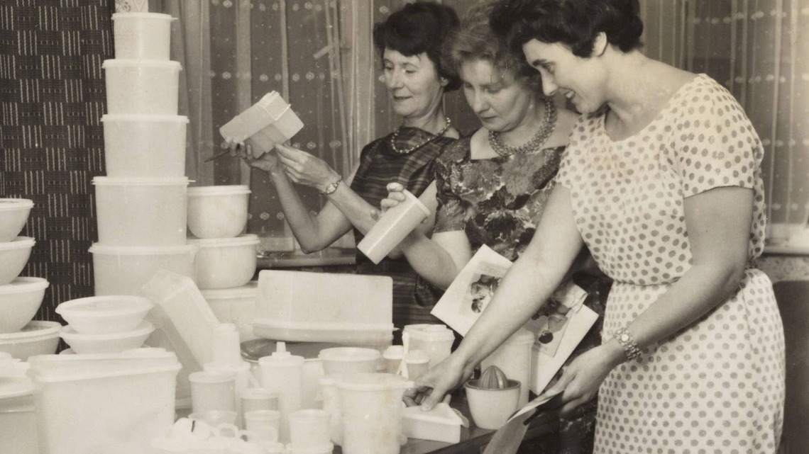 In 1946, Earl Tupper modeled Tupperware's airtight seal on a paint can lid; 12 years later, he sold the company for $16 million 