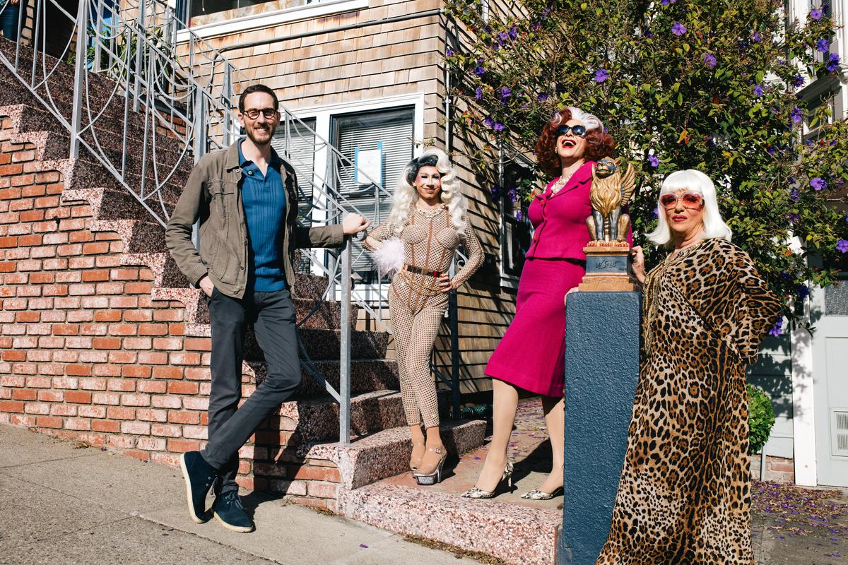 FILE -- Scott Wiener, left, a Democratic state senator vying to succeed outgoing Rep. Nancy Pelosi (D-Calif.), campaigns with three drag queens in San Francisco on Jan. 17, 2026. Pelosi and Rep. Jerrold Nadler (D-N.Y.) are retiring, prompting competitive races to succeed them. (Anastasiia Sapon/The New York Times)