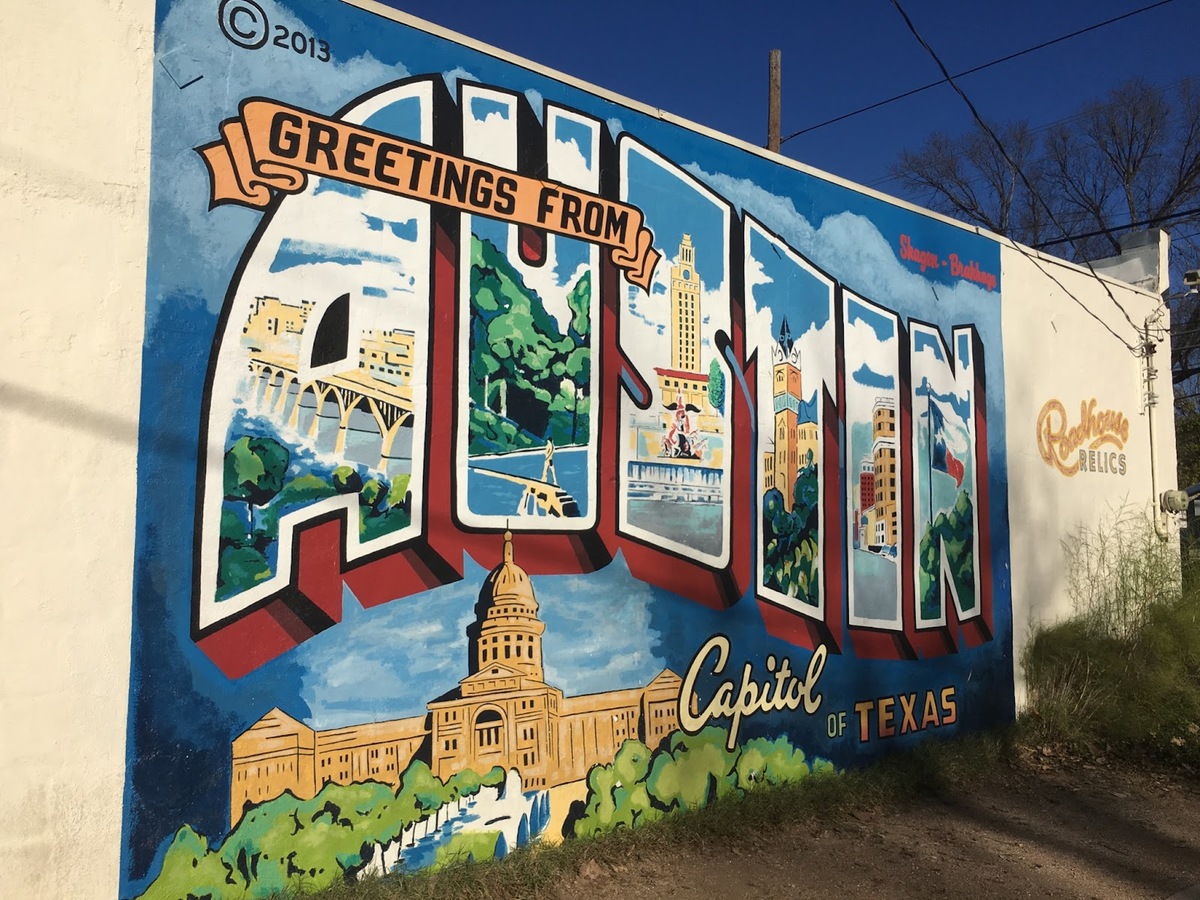  There are tons of things to do in Austin with kids, including grabbing fun photos with the murals. Photo credit: Nasreen Stump 