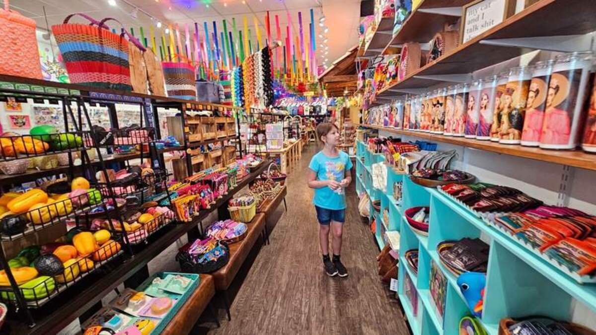  My daughter shopping through all of the colorful items at Sew Bonita Photo credit: Phylicia Stitzel 
