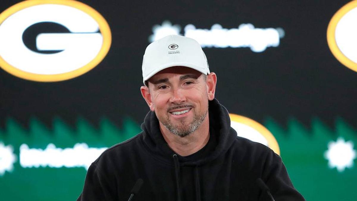  Green Bay Packers head coach Matt LaFleur speaks following rookie minicamp Friday, May 1 2026, at Lambeau Field in Green Bay, Wisconsin. | Dan Powers/USA TODAY NETWORK-Wisconsin / USA TODAY NETWORK via Imagn Images 