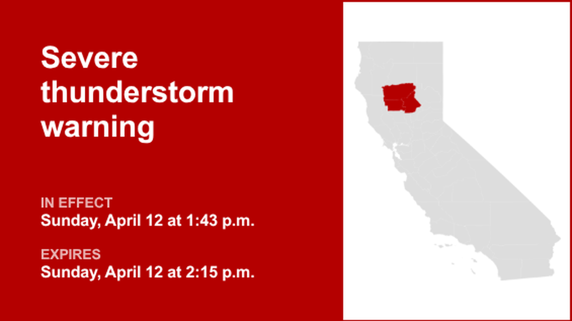 UPDATE: Quarter-sized hail forecast with thunderstorms to hit Tehama County Sunday 