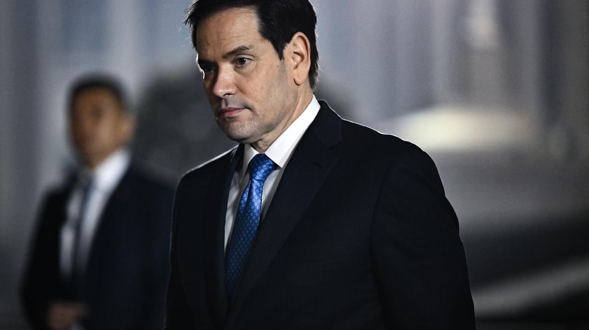Secretary of State Marco Rubio departs the Great Hall of the People in Beijing after a state banquet with President Xi Jinping of China, on Thursday, May 14, 2026. As a senator, Marco Rubio hinted at the need for regime change in China. Now he talks about cooperation.