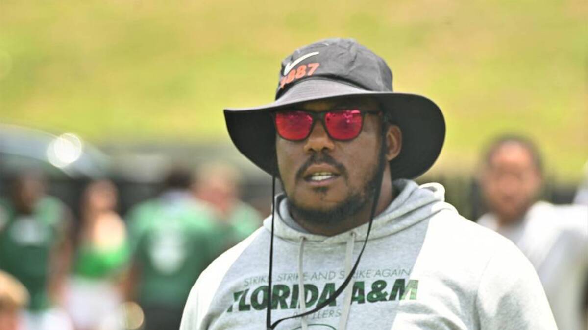  Florida A&M Rattlers defensive coordinator and linebackers coach Ryan Lewis Sr. at Quinn Fordham Gray Sr.'s first prospect camp as the FAMU Rattlers head football coach on FAMU's campus on Saturday, June 6, 2026. Nearly 400 players participated and worked out in front of the FAMU Rattlers coaching staff. | Gerald Thomas / USA TODAY NETWORK via Imagn Images 