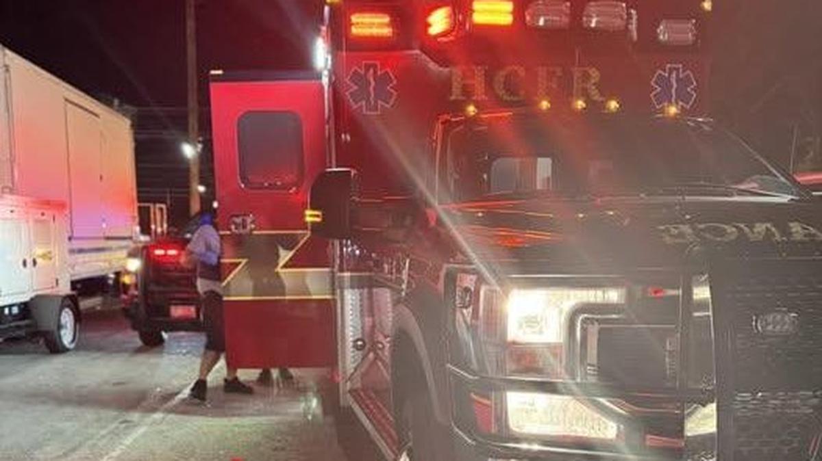 Nineteen people were injured when a stampede broke out Sunday at a beachfront motorcycle rally in South Carolina, local officials reported. Photo courtesy Horry County, S.C., Fire Rescue/Facebook