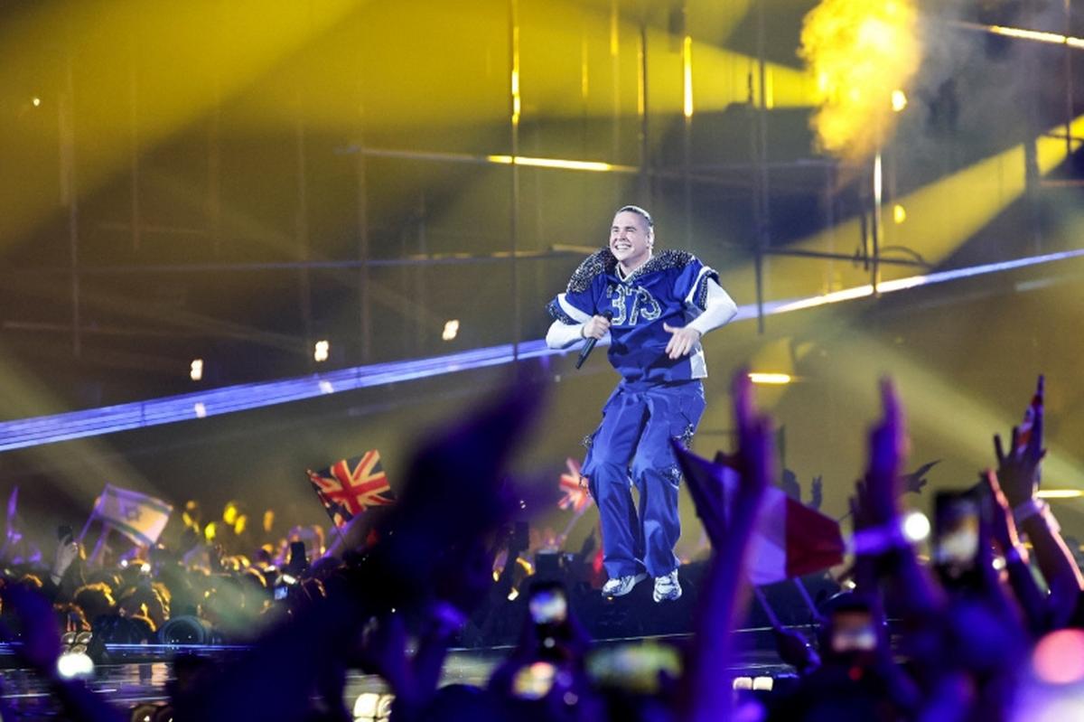 Satoshi, representing Moldova, performs "Viva, Moldova!" during the Grand Final of the 2026 Eurovision Song Contest in Vienna, Austria, May 16, 2026. REUTERS/Lisa Leutner
