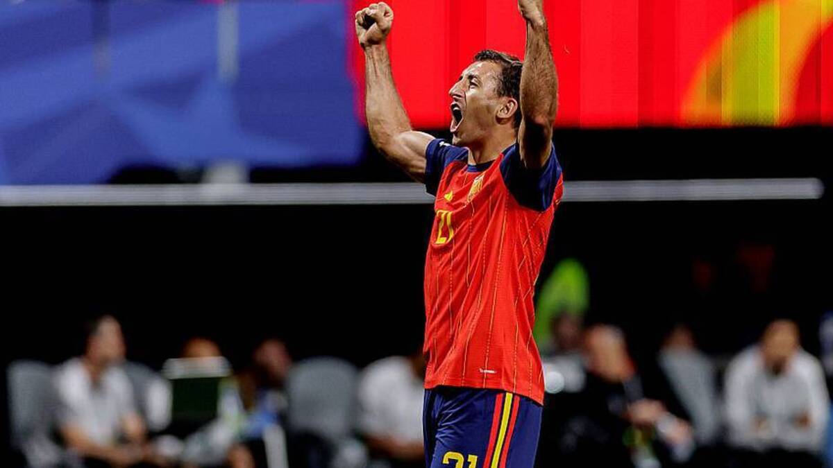  Mikel Oyarzabal celebrated a return to goalscoring form. | Pablo Garcia/Soccrates/Getty Images 