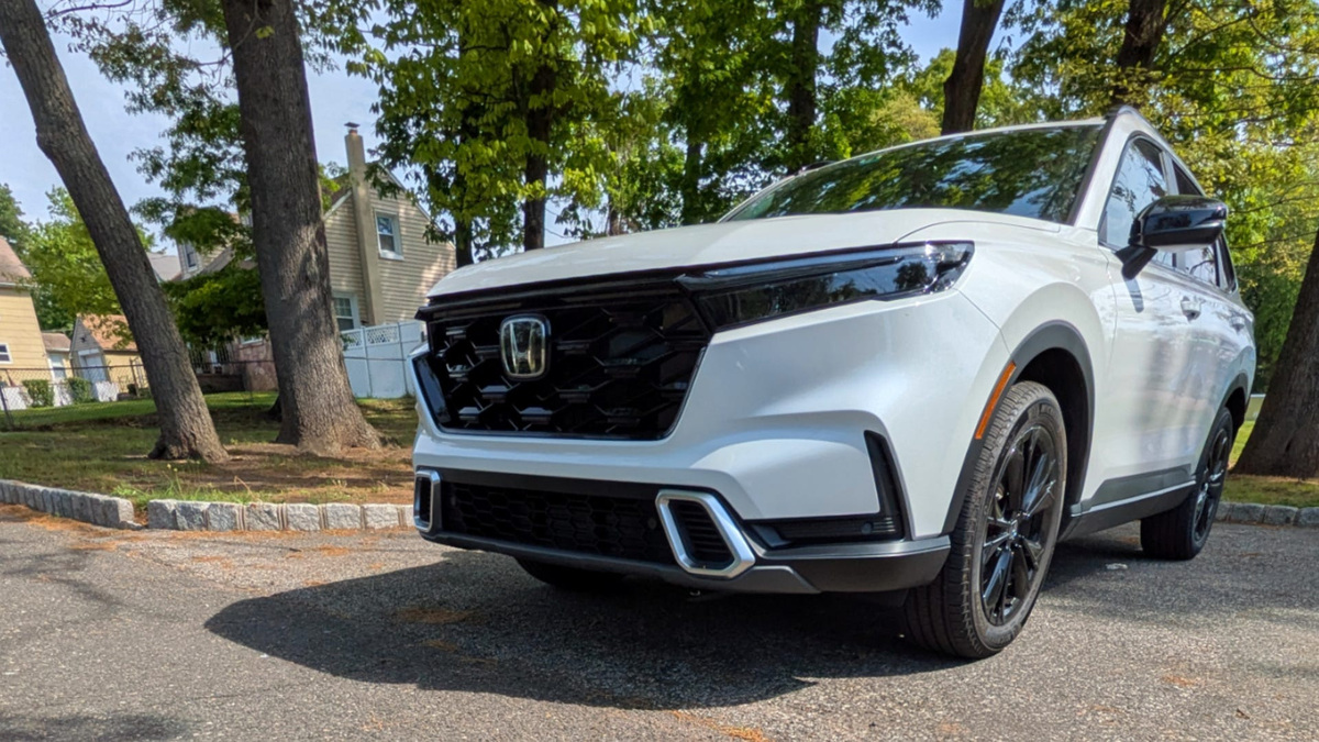 The front, right side of the 2026 Honda CR-V Hybrid.