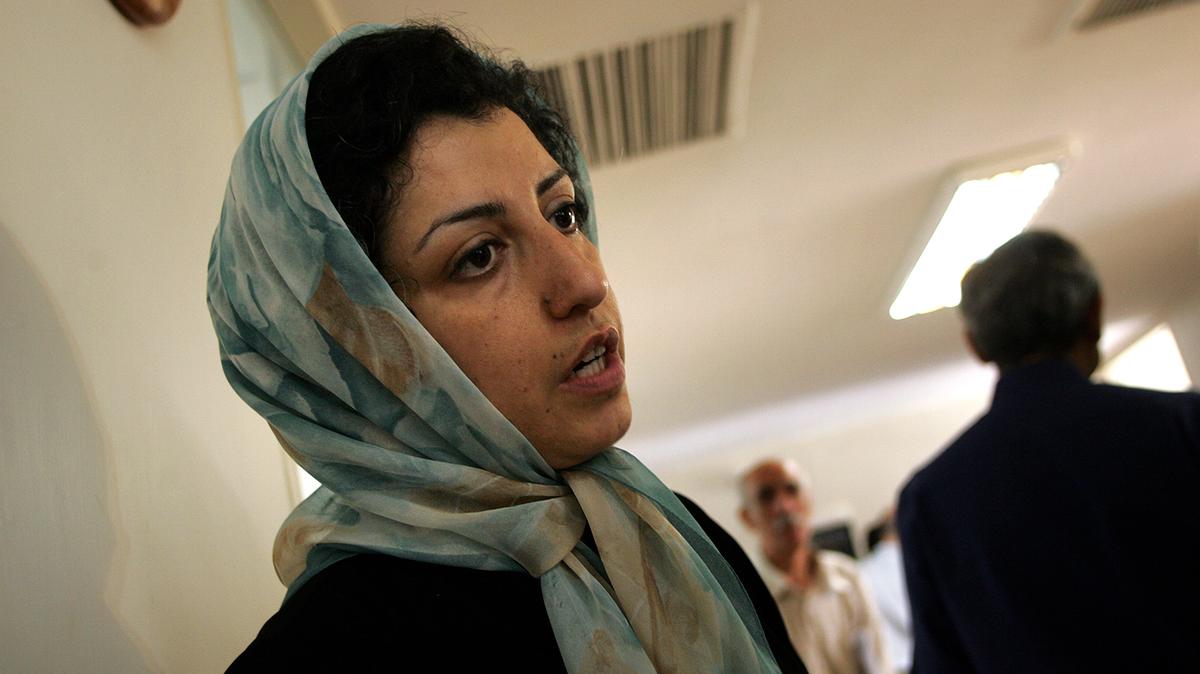 A file picture dated June 25, 2007, shows Iranian opposition human rights activist Narges Mohammadi at the Defenders of Human Rights Center in Tehran. (Behrouz Mehri/AFP via Getty Images/TNS)