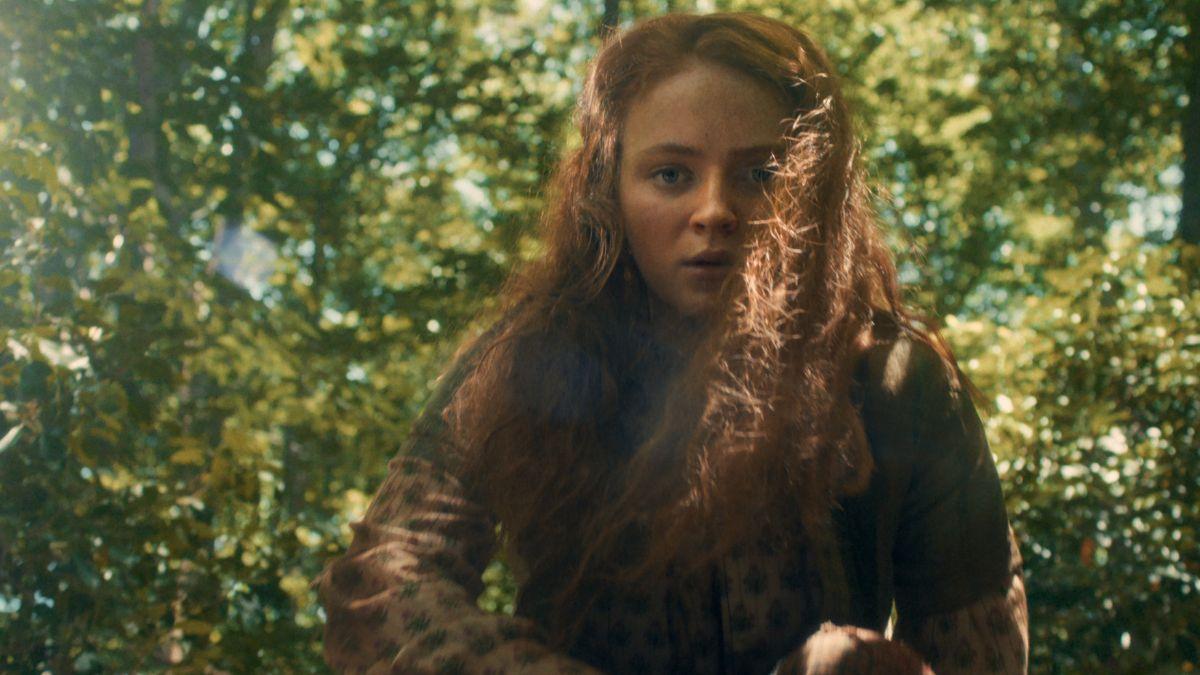Sadie Sink appears in a scene from the fifth season of “Stranger Things.”