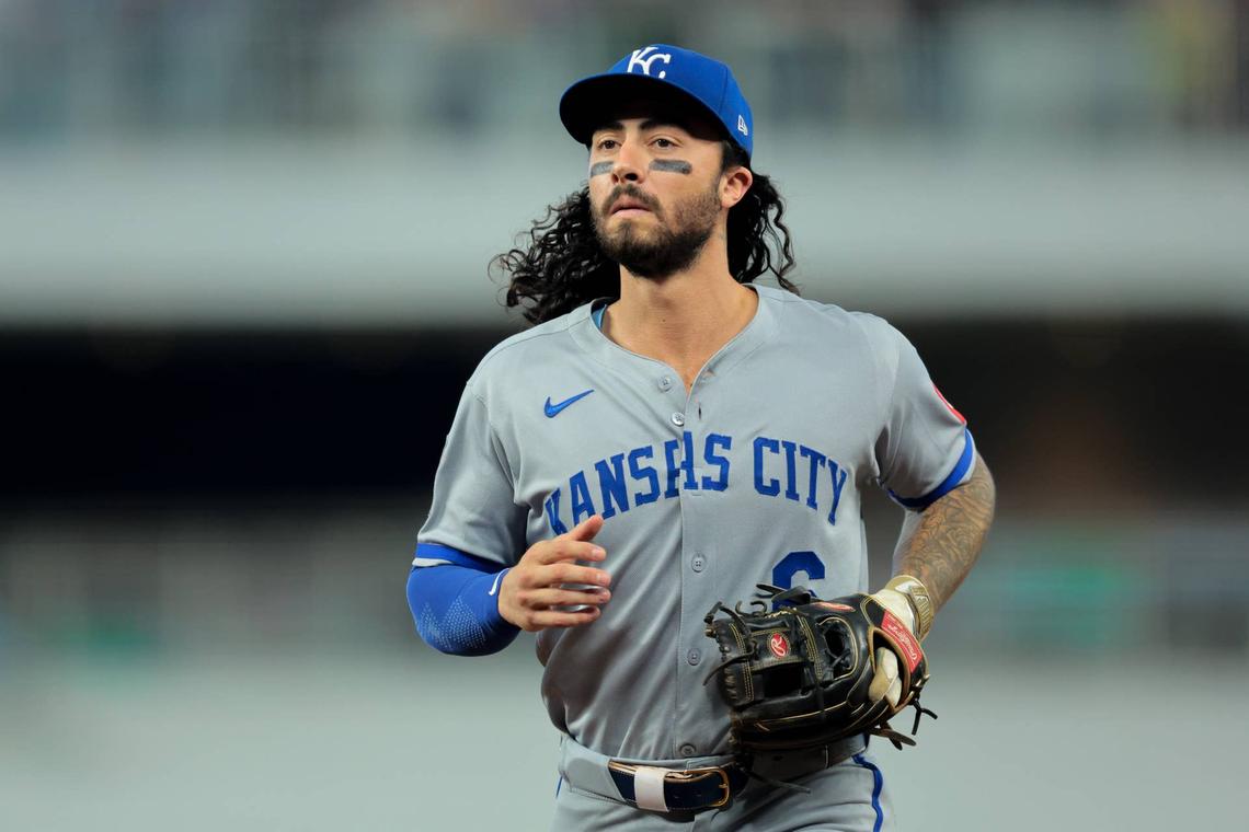  Kansas City Royals second baseman Jonathan India (6) © Sam Navarro-Imagn Images