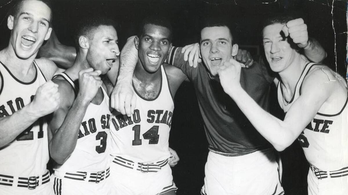  Larry Siegfried (furthest on the left) and John Havlicek (furthest on the right) led Ohio State basketball to its lone national title in 1959-60. | Columbus Dispatch-USA TODAY NETWORK 