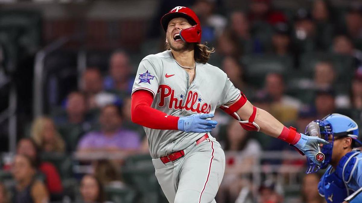  Phillies third baseman Alec Bohm has barreled one ball all season. | Brett Davis-Imagn Images 