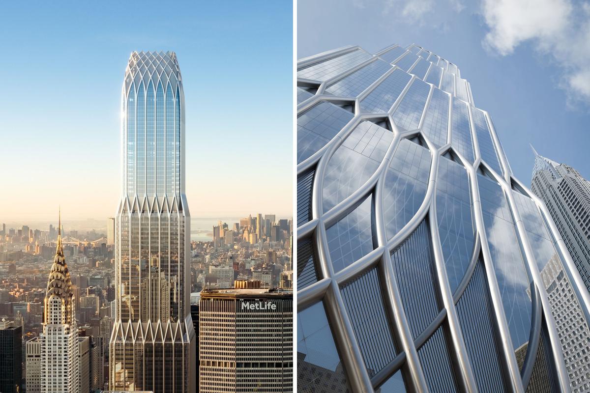  Renderings of the exterior of 175 Park Avenue tower. 