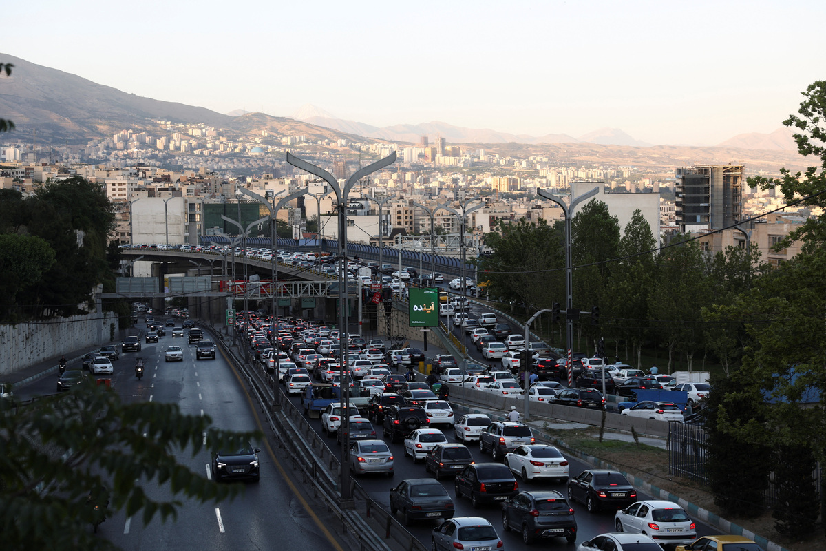 Vehicles in traffic on roads, in Tehran, Iran, June 15, 2026. Majid Asgaripour/WANA (West Asia News Agency) via REUTERS