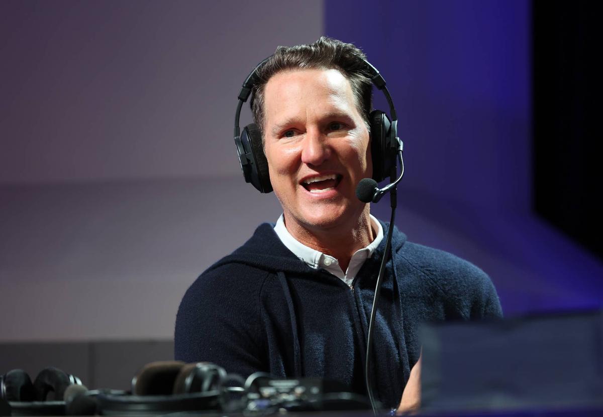  LAS VEGAS, NEVADA - FEBRUARY 07: Danny Kanell speaks on SiriusXM at Super Bowl LVIII on February 07, 2024 in Las Vegas, Nevada. (Photo by Cindy Ord/Getty Images for SiriusXM) 