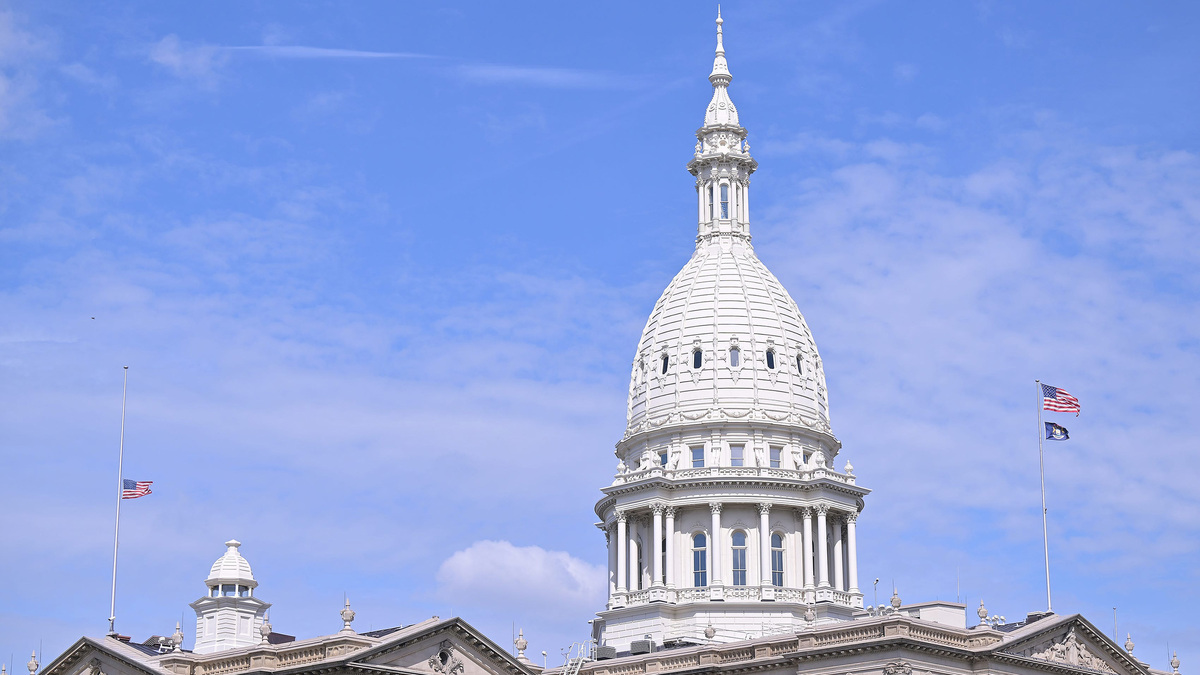 The Michigan State Capitol in Lansing, Michigan, on Sept. 3, 2025. (Robin Buckson/The Detroit News/TNS)