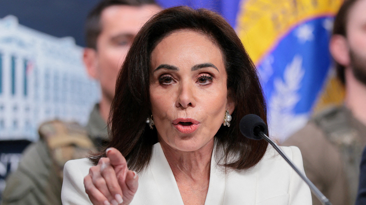 FILE PHOTO: U.S. Attorney for the District of Columbia Jeanine Pirro speaks during a press conference on details of the D.C. Safe and Beautiful Task Force "summer surge", ahead of America250 events, at the Department of Justice (DOJ) in Washington, D.C., U.S., May 15, 2026. REUTERS/Kylie Cooper/File Photo