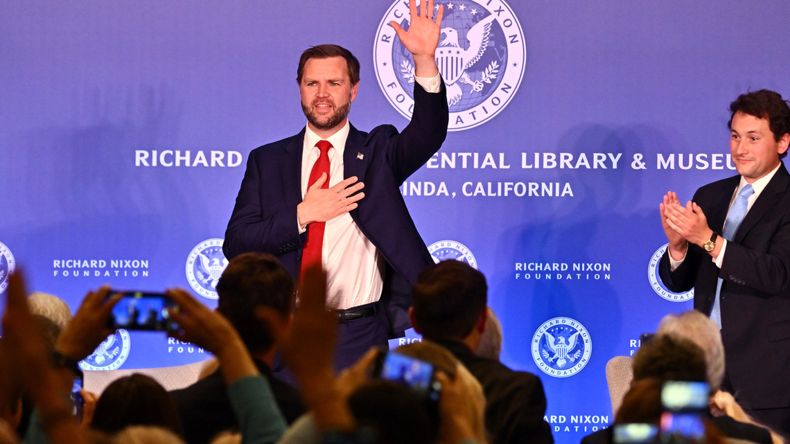 Vice President JD Vance talks faith and politics at Nixon library in Southern California 
