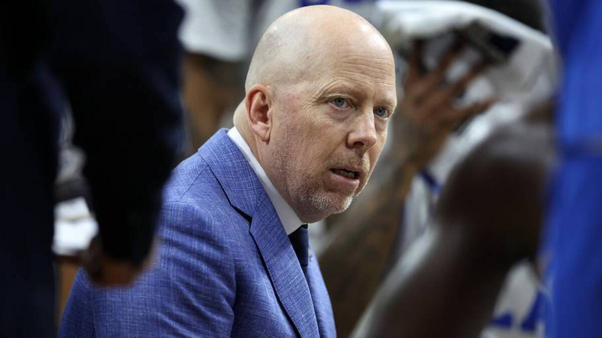  Mar 20, 2026; Philadelphia, PA, USA; UCLA Bruins head coach Mick Cronin reacts in the first half during a first round game of the men's 2026 NCAA Tournament at Xfinity Mobile Arena. Mandatory Credit: Bill Streicher-Imagn Images | Bill Streicher-Imagn Images 