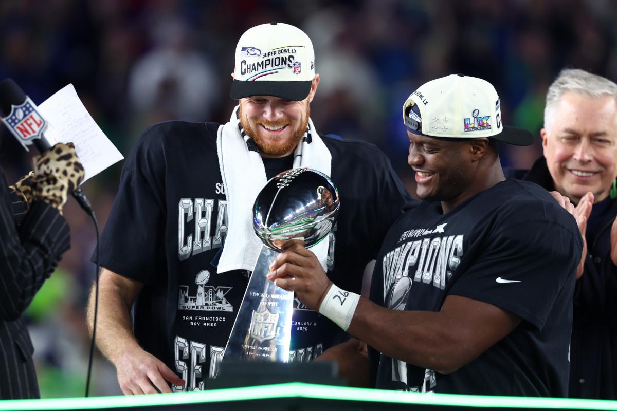  Kenneth Walker III (right) won Super Bowl MVP honors with the Seattle Seahawks last season. (Mark J. Rebilas-Imagn Images) Mark J. Rebilas-Imagn Images